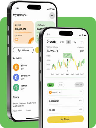 Cryptolend trading platform with live market data